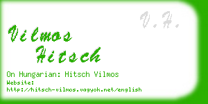 vilmos hitsch business card